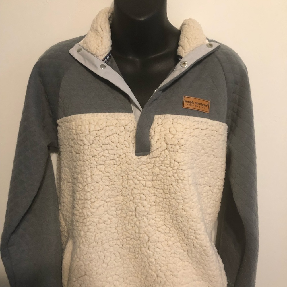 Simply Southern fleece pullover sweater size S